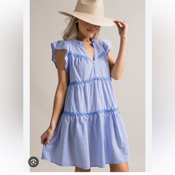 Umgee Striped Dress - Med - NWT - Picture 1 of 9